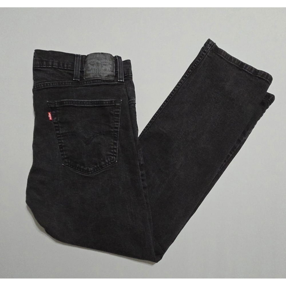 Levi's 505 Regular‎ Fit Jeans Mens 38x32 Black Straight Leg Denim Pants
